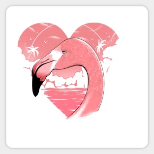 Rose Flamingo Sticker